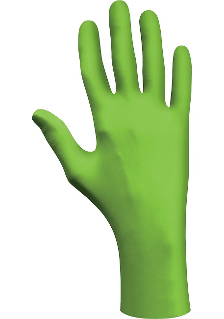 GLOVE NITRILE DISP 5 MIL;POWDER FREE GREEN - Latex, Supported